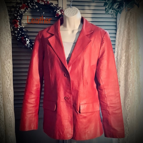 chadwicks leather blazer